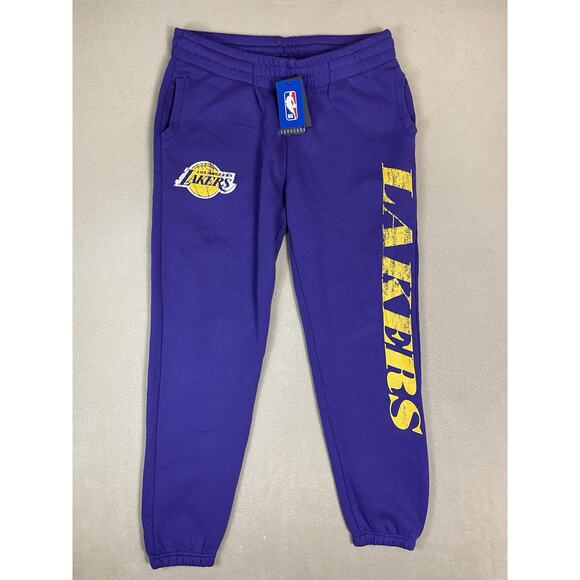 NBA Ultra Game Pants Mens L Purple Los Angeles Lakers‎ Tapered Sweatpants - Picture 1 of 16